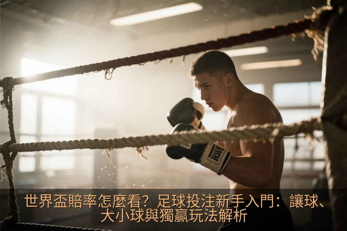 世界盃賠率怎麼看？足球投注新手入門：讓球、大小球與獨贏玩法解析